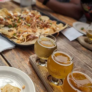 Nachos were decent but many of the beers were quite sour