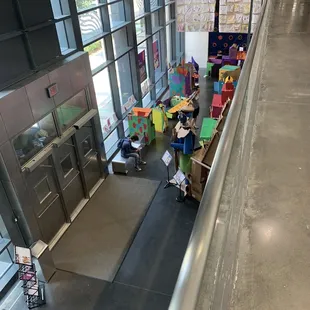 From the second floor overlooking the main lobby