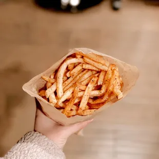 Fries - sooo addicting. The dry rub on it is fantastic