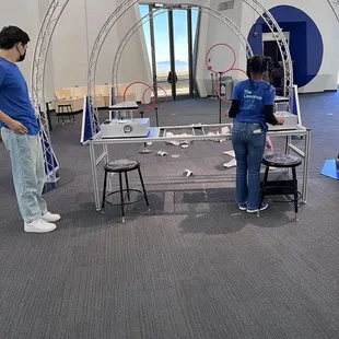 Paper plane launch area
