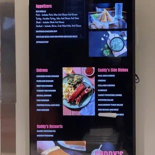 Cuddy&apos;s Menu