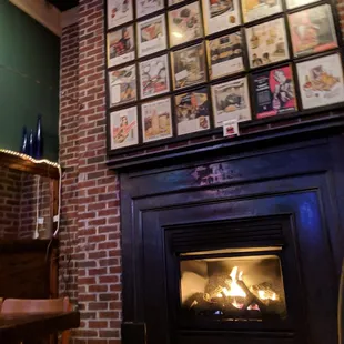 On a cool night love a fireplace.