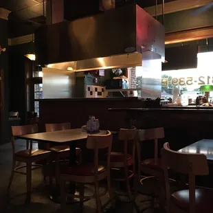 Small town burger joint, with fresh burgers made to order (not frozen patties).