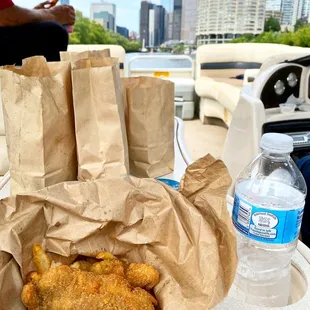 Dining on a boat Chicago River