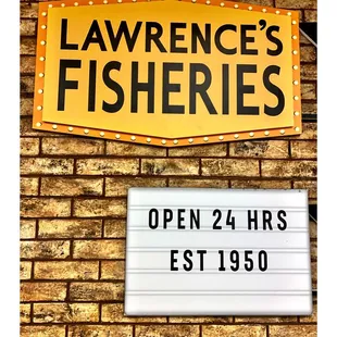 Lawrence&apos;s Fish &amp; Shrimp. S Canal St. Fish Shrimp Oysters Frog Legs CrabCakes Clam Strips Calamari Chicken Wings &amp; Tenders. Open 24h Cool!