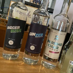 three bottles of ginzer