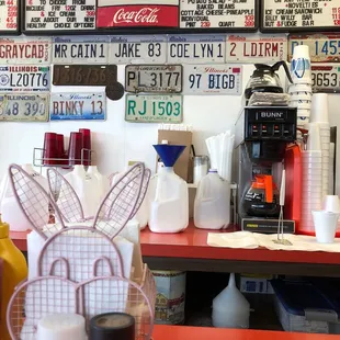 Past License plates from different states.