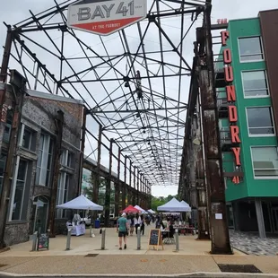 the entrance to the market