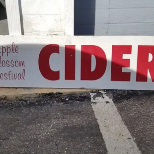 apple blossom festival sign