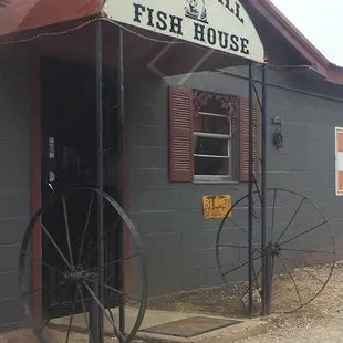 the front of the building