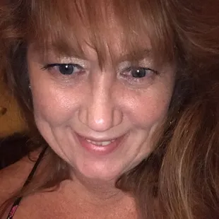 a woman with long hair