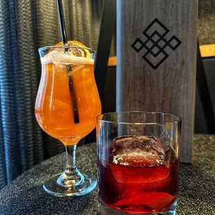 Jungle Bird and Boulevardier