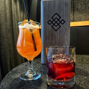 Jungle Bird and Boulevardier