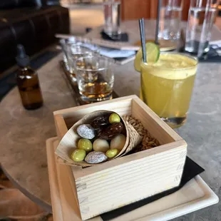 Snacks and drinks