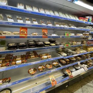 a display of baked goods