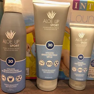 Beat the heat with our new performance sunscreen available at the store!