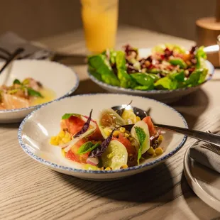 Cucumber and Heirloom Tomato salad