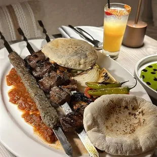 Mixed skewer platter