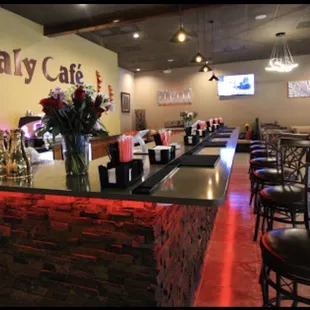 the bar