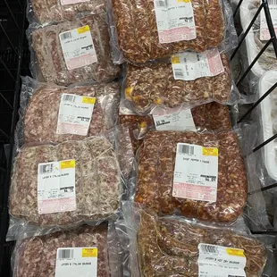 Frozen section - more sausages