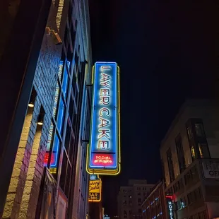 Sign at night