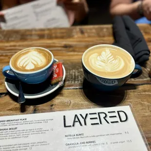 White Mocha Lrg and Latte