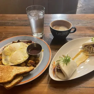 Corn Beef Hash Pork Belly Bao Buns