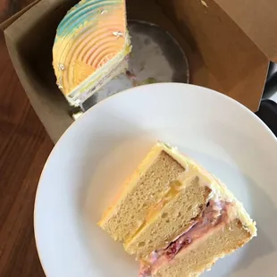 Raspberry Yuzu layer cake