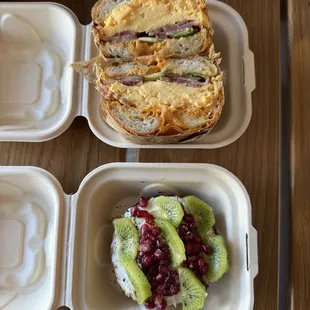 Spicy BEC and seasonal bagel