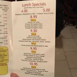 Lunch specials