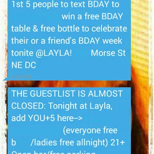 This is the text to the raffle.