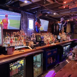 the bar area
