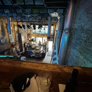 View from the second floor balcony. Gives you a little bit of separation from the crowd, but also gets a chance to see everything.