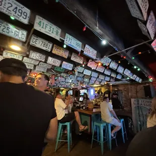 Find decor with a whole bunch of number plates