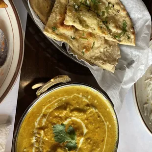 Lamb Korma and garlic naan