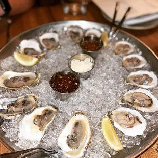 CHILLED RAW OYSTERS -  accoutrements &amp; choice of mignonette (9/10)