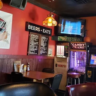 a view of the bar from the dining area