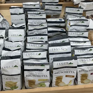 a display of a variety of snacks