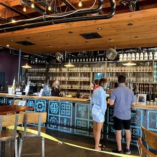 You will need to order your drinks on the counter before taking a seat.