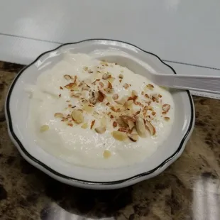 Kheer. Similar to rice pudding, and my favorite!