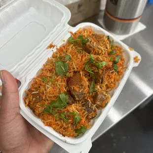 New on the menu Goat biryani