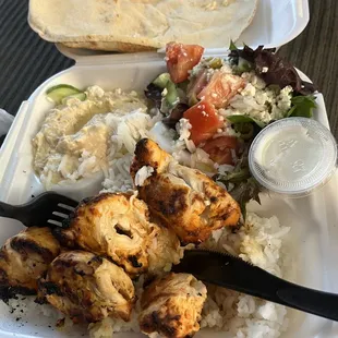 chicken kabob plate