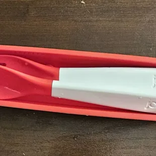 My own utensils due to failure to include requested utensils