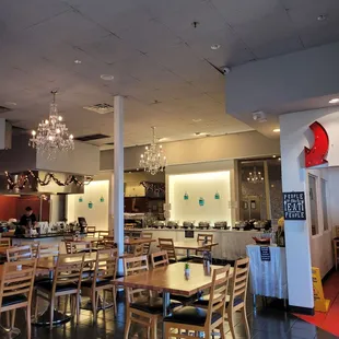 a restaurant with tables and chairs