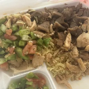 Mix Chicken &amp; Gyro plate