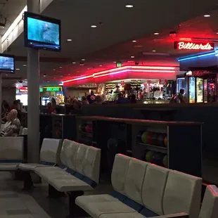 It's very clear where the front desk is. Follow the neon lights!