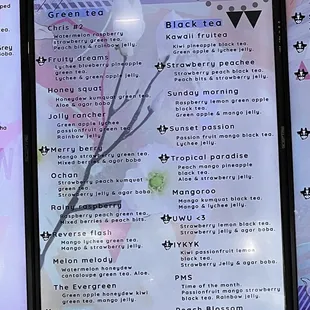 Menu as of 6/11/22