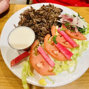 Beef shawarma platter