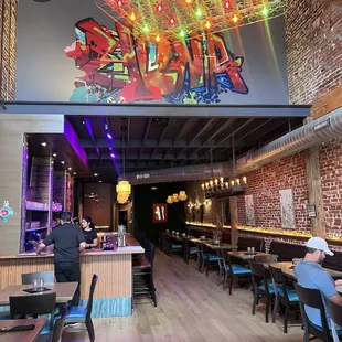 interior, sushi and sashimi