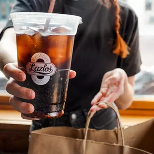 Your favorite Lazlo&apos;s food and drinks at home. Lazlo&apos;s to go.